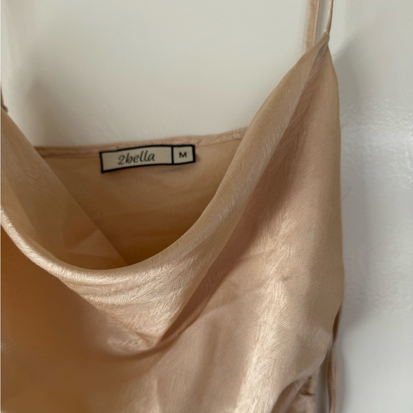 2bella Champagne Satin Mini Dress - Picture 1 of 3